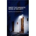 lampa solara de perete superfire ff6-b, 33w led, 166leduri, 3 moduri, 1200mah, incarcare solara si senzor de miscare