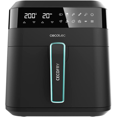 friteuza cu aer cald, fara ulei cecotec cecofry experience 6000, 1700w, 6l, control tactil, 9 programe presetate