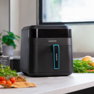 friteuza cu aer cald, fara ulei cecotec cecofry experience 6000, 1700w, 6l, control tactil, 9 programe presetate