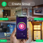 set 2 becuri led rgb smart nous p8, gu10, control din aplicatie