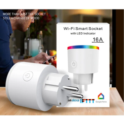 priza inteligenta rovo a12 wifi, 16a, monitorizare energie, alexa, google assistant