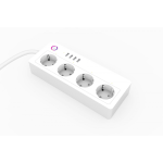 prelungitor smart rovo a26, wifi, 16a, 4 prize individuale, 4 usb tuya, alexa, google assistant,