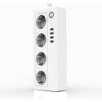 prelungitor smart rovo a26, wifi, 16a, 4 prize individuale, 4 usb tuya, alexa, google assistant,