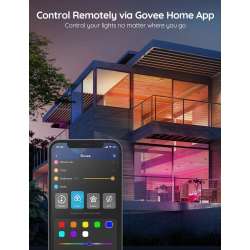 banda led rgb inteligenta govee h615a rgb, wi-fi, bluetooth, sincronizare muzica, lumina colorata, 5m, compatibil google assista