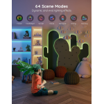 banda led rgb inteligenta govee h615a rgb, wi-fi, bluetooth, sincronizare muzica, lumina colorata, 5m, compatibil google assista