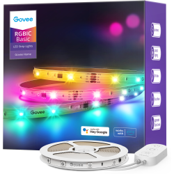 banda led govee h618a rgbic, 5m, sincronizare muzica, wifi si bluetooth, alexa , google asistant
