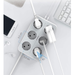 prelungitor tessan ts-303, 6 prize, 3 usb 3a, cablu 2m prelungitor tessan ts-303, 6 prize, 3 usb 3a, cablu 2m