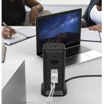 prelungitor tip turn tessan tps01, 11 prize, 3 usb 3.1a, cablu 2m, protectie la suprasarcina - negru