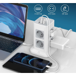 prelungitor tip turn tessan tps03, 8 prize, 3 usb 3a, cablu 2m, protectie la suprasarcina prelungitor tip turn tessan tps03, 8 prize, 3 usb 3a, cablu 2m, protectie la suprasarcina