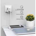 adaptor europe to usa tessan ts-611, eu - us, 2xusb - 2,4a, 10 a