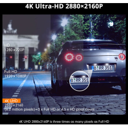 camera auto dvr azdome gs63h, 4k, wifi, gps, unghi 170  , wdr, g-sensor, mod parcare, filmare in bucla