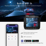 camera auto dvr azdome gs63h, 4k, wifi, gps, unghi 170  , wdr, g-sensor, mod parcare, filmare in bucla