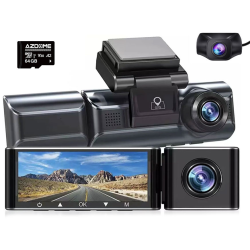 camera auto dvr azdome m550, tripla, 4k, wifi, gps, unghi 170  , wdr, g-sensor, mod parcare, card 64gb inclus