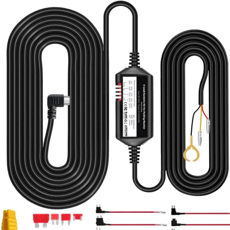 kit cablu alimentare si monitorizare miscare pentru azdome jyx04 pentru modele m300  m300s, 12 24v to 5v 3a, micro usb
