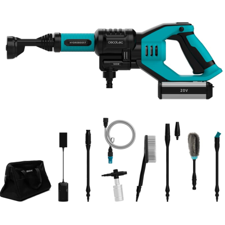 aparat de spalat cu presiune cecotec hydroboost 10200 liberty pro, baterie cu autonomie 55 minute, 180 w, 24 bar, 180 l h, modur