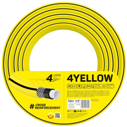 furtun pentru gradina cellfast 4yellow 1 2  , 50m, 4 straturi, protectie uv, antirasucire