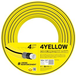 furtun pentru gradina cellfast 4yellow 1 2  , 50m, 4 straturi, protectie uv, antirasucire