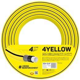 furtun pentru gradina cellfast 4yellow 3 4  , 20m, 4 straturi, protectie uv, antirasucire