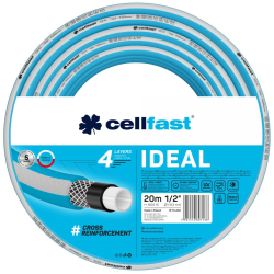 set furtun pentru gradina cellfast  ideal 1 2   20m, protectie uv, antirasucire, pistol stropire, conectori