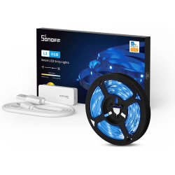 banda led sonoff wifi rgb l3-5m, 5m, smart, ip20, sincronizare muzica, 90 led m, alimentare usb