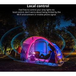 banda led sonoff wifi rgb l3-5m, 5m, smart, ip20, sincronizare muzica, 90 led m, alimentare usb