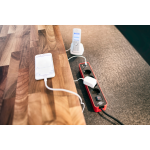 prelungitor brennenstuhl ecolor 4 prize, 2xusb, 1.5m rosu negru