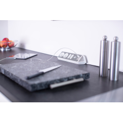 prelungitor pentru perete colt brennenstuhl estilo 4 prize, 2 usb, 3.1 a, 2m inox, adeziv inclus, argintiu-alb