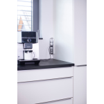 prelungitor pentru perete colt brennenstuhl estilo 4 prize, 2 usb, 3.1 a, 2m inox, adeziv inclus, argintiu-alb