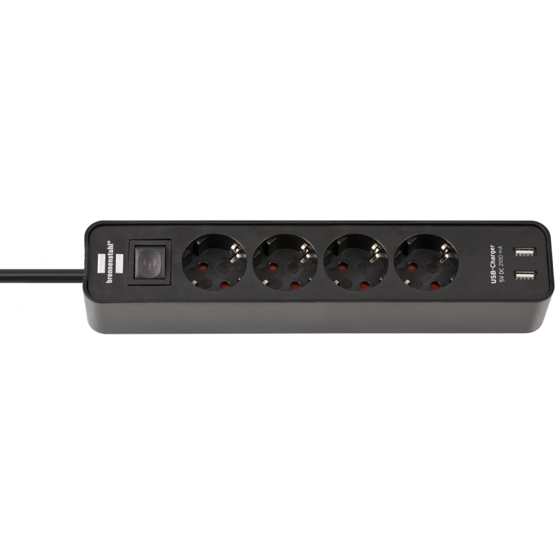 prelungitor brennenstuhl ecolor 4 prize, 2xusb, 1.5m negru prelungitor brennenstuhl ecolor 4 prize, 2xusb, 1.5m negru