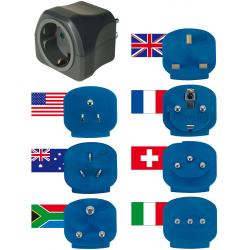 set adaptor pentru priza brennenstuhl 7 in1, universal peste 150 de tari