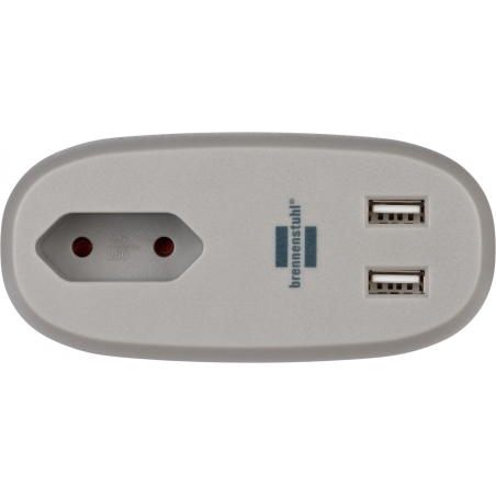 prelungitor brennenstuhl estilo 1 priza, 2xusb, pentru canapea pat