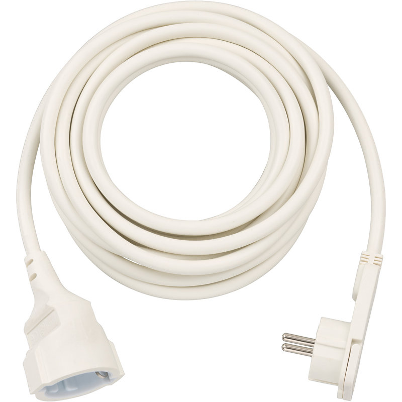 cordon prelungitor brennenstuhl cu cap plat, 5m - alb