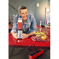 prelungitor brennenstuhl ecolor 4 prize, 1.5m h05vv-f 3g1,5 rosu negru