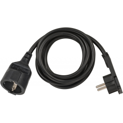 cordon prelungitor brennenstuhl cu cap plat, 2m - negru