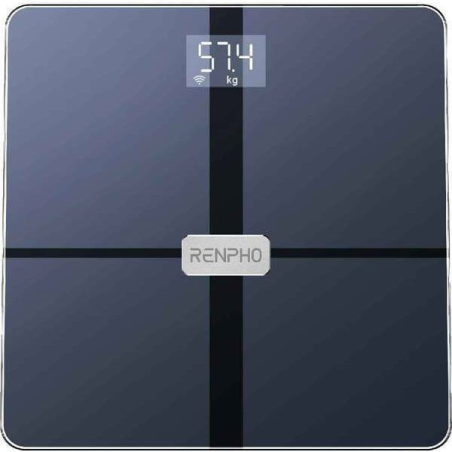 cantar de baie smart renpho wbe28, wifi, bluetooth, maxim 180kg, 13 masuratori, bmi, compatibil cu samsung health, apple health,