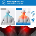 aparat de masaj umeri, renpho snm061, pentru spate, umeri, gat, picioare, masaj shiatsu 3d pentru tesuturi adanci