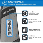 aparat de masaj umeri, renpho snm061, pentru spate, umeri, gat, picioare, masaj shiatsu 3d pentru tesuturi adanci