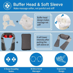 aparat de masaj umeri, renpho snm061, pentru spate, umeri, gat, picioare, masaj shiatsu 3d pentru tesuturi adanci