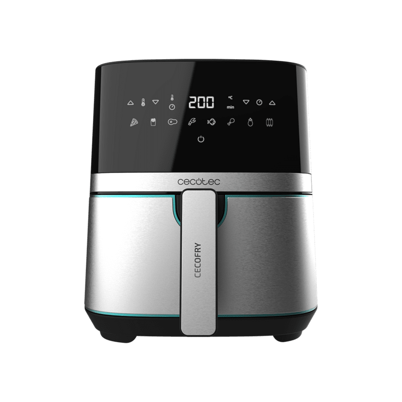 friteuza cu aer cald, fara ulei cecotec full inox 5500 pro, 1700w, 5.5l, control tactil, 8 programe presetate friteuza cu aer cald, fara ulei cecotec full inox 5500 pro, 1700w, 5.5l, control tactil, 8 programe presetate