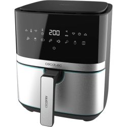 friteuza cu aer cald, fara ulei cecotec full inox 5500 pro, 1700w, 5.5l, control tactil, 8 programe presetate