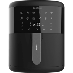 friteuza cu aer cald, fara ulei cecotec bombastik 6000, 1700w, 6l, control tactil, 12 programe presetate