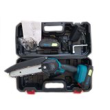 mini ferastrau cu lant electric rovo rv-mf, 6 inch, 24v, 2000mah, 2 acumulatori, 2 lanturi, chainsaw