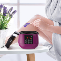 kit epilare ceara rovo tms-218 incalzitor ceara profesional cu display lcd, 500g ceara, 4 arome, set 20 spatule din lemn, contro