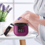 kit epilare ceara rovo tms-218 incalzitor ceara profesional cu display lcd, 500g ceara, 4 arome, set 20 spatule din lemn, contro