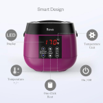 kit epilare ceara rovo tms-218 incalzitor ceara profesional cu display lcd, 500g ceara, 4 arome, set 20 spatule din lemn, contro