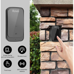 sonerie wifi rovo c03, 2 receptoare, ip44, 38 melodii