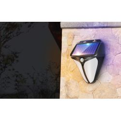 lampa solara de perete superfire ff11-f, 6w led, 280lm, 3 moduri, 1500mah, incarcare solara si senzor de miscare