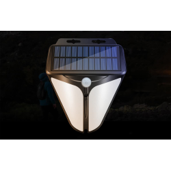 lampa solara de perete superfire ff11-f, 6w led, 280lm, 3 moduri, 1500mah, incarcare solara si senzor de miscare