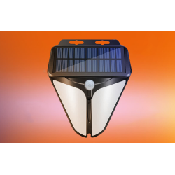 lampa solara de perete superfire ff11-f, 6w led, 280lm, 3 moduri, 1500mah, incarcare solara si senzor de miscare