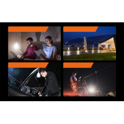 lampa led cu panou solar superfire t26-s, pentru camping, 500 lm, incarcare usb, 3 moduri